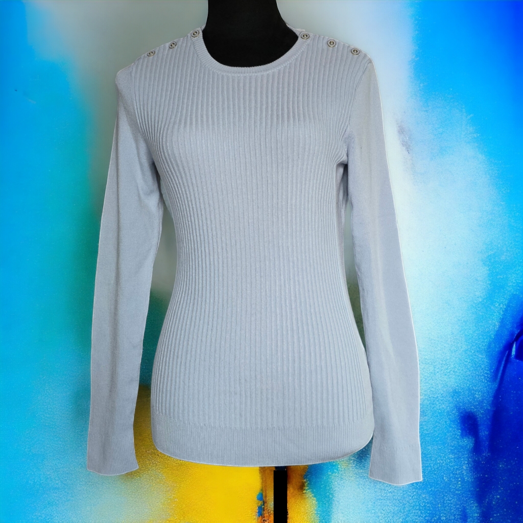 Nwt J Mclaughlin ( S ) Seaspray Light Blue Color Called "Whisper" Cotton